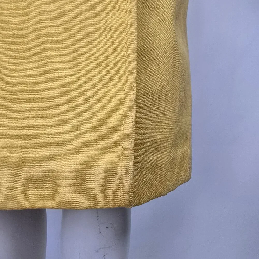 Vintage Sports Crest Utex Yellow Snap Front Rain Jacket Size S/M - Picture 5 of 12